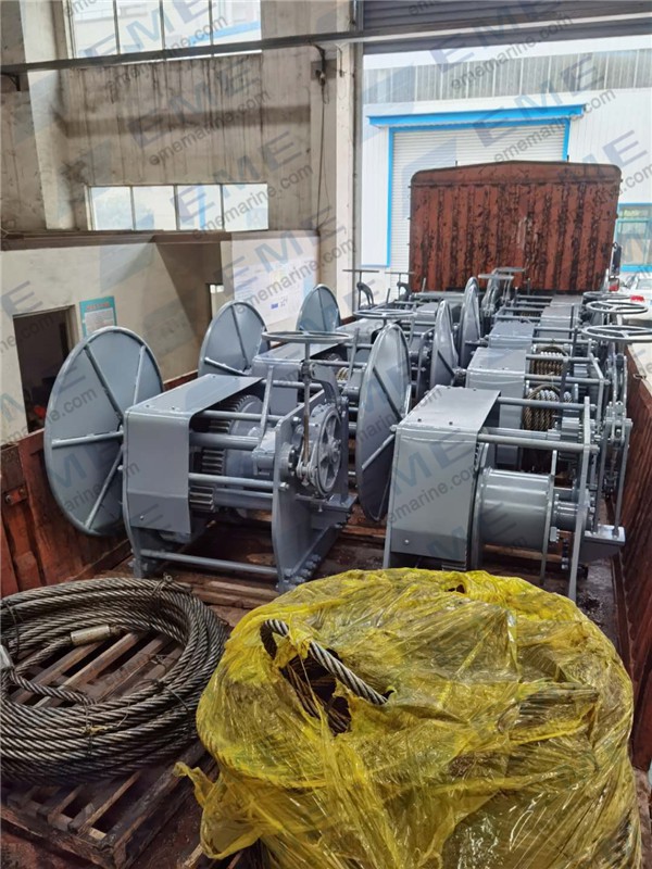 Ten sets of 7.5T manual winch have been delivered to China Merchants JinLing Shipyard (Nanjing) Co., Ltd