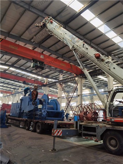 Two sets of 50T hydraulic winch with hydraulic pump unit and control system are successfully delivered to Malaysia.