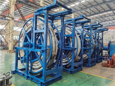 Four sets of 3” pipe hose winch are successfully delivered to Shenzhen Youlian Shipyard.