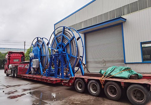 2 sets of 5T electric hose winches sent to Guangzhou Longxue