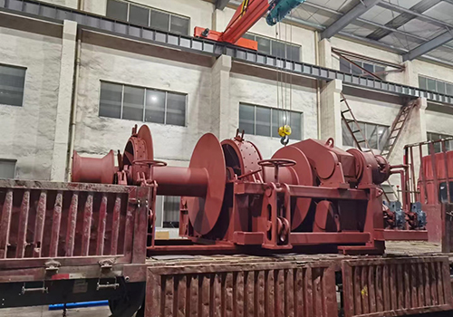 800KN hydraulic positioning mooring winch is sent to Runyang Shipyard!