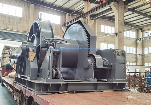 260kn electric inverter anchor winch was sent to Weihai Merchants Jinling Ship!