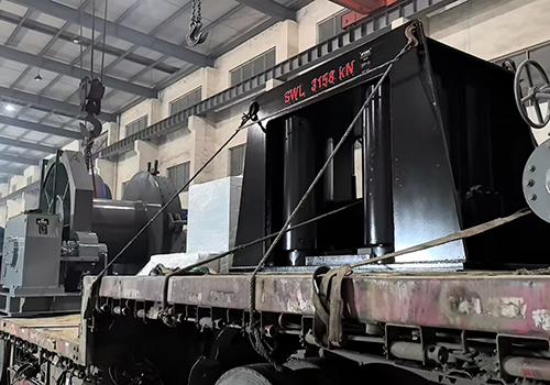 60KN electric winch and cable guide piles are shipped!