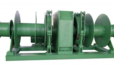 30T electric double drum mooring winch