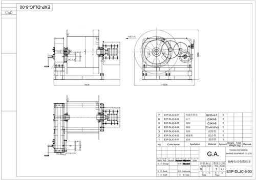 6kN Electric cable winch