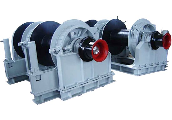 Electric double drum mooring winch